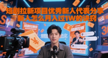 39600eb6519c2b5 短剧拉新项目,优秀新人代表分享新人怎么月入过1W的诀窍