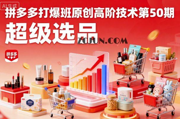 拼多多打爆班原创高阶技术第50期，超级选品
